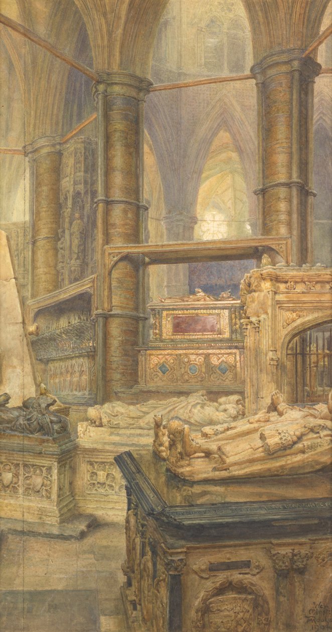 威斯敏斯特大教堂的亨利三世和埃莉诺女王墓，1904年 作者 托马斯·马修斯·鲁克