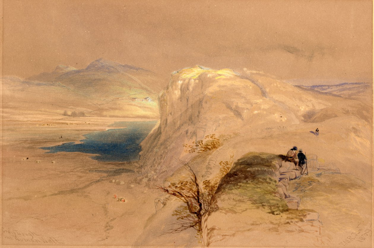 Craig Lough和Roman Wall，1839年（铅笔，水粉和纸上写着） 作者 托马斯·迈尔斯·理查森