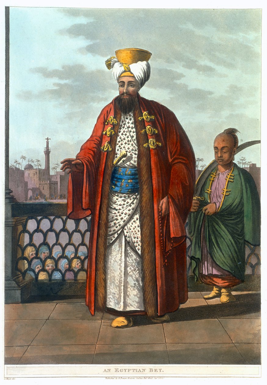 一个埃及的贝伊，1802年 作者 托马斯·米尔顿