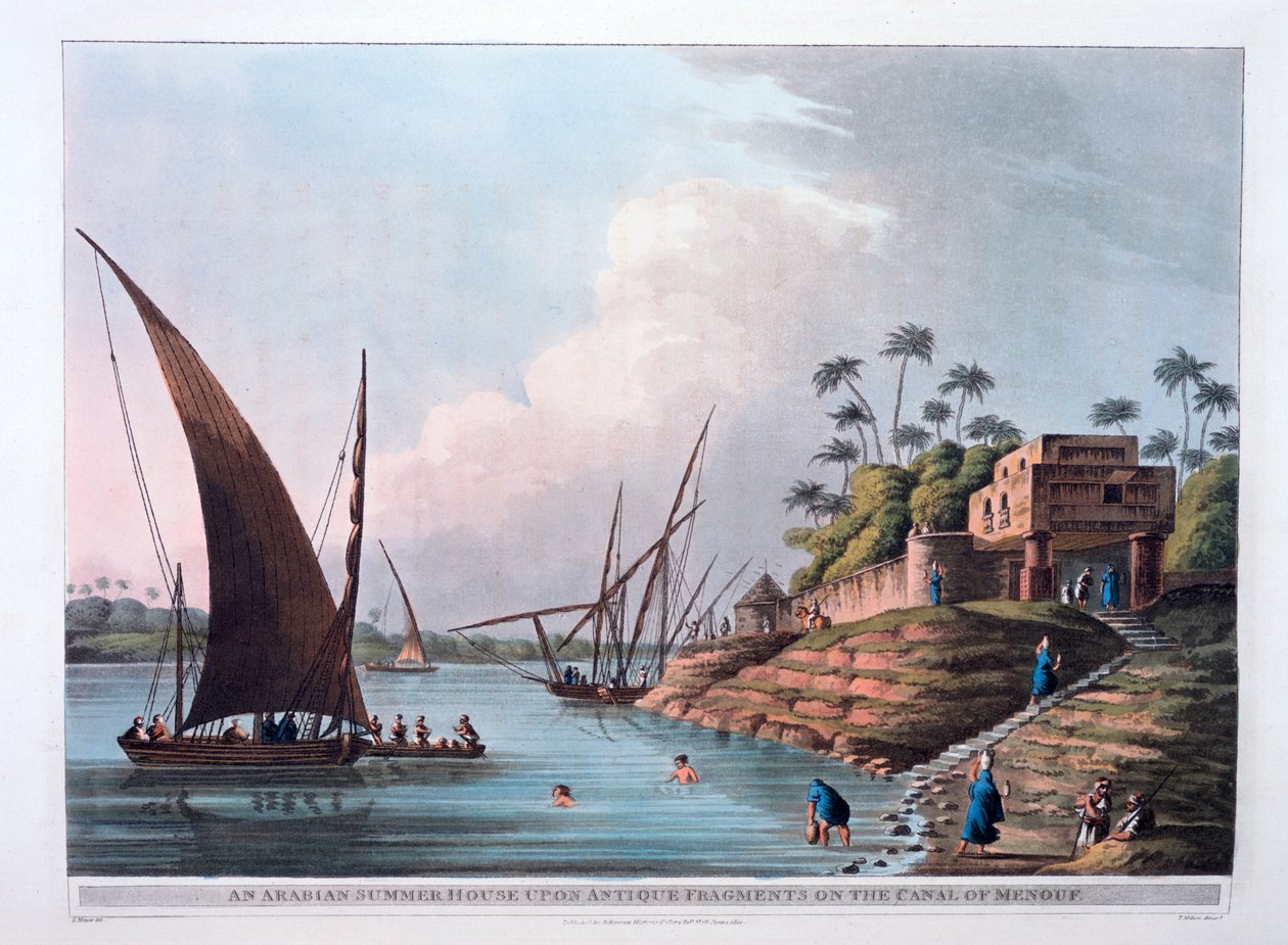 埃及梅努夫河上的阿拉伯避暑别墅，1801年 作者 托马斯·米尔顿