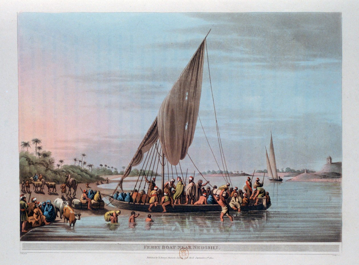1801年，埃及尼德西里附近的渡轮 作者 托马斯·米尔顿