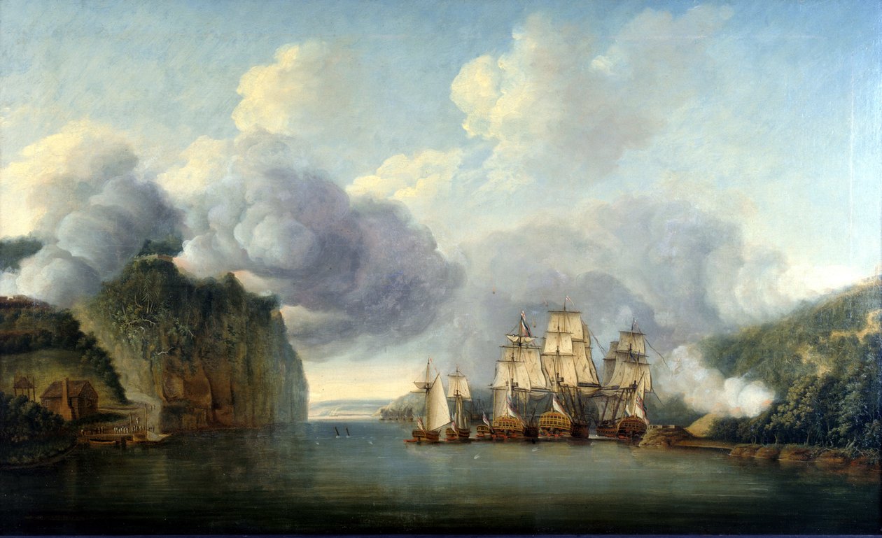 强行通过哈德逊河，1776 年 10 月 9 日 作者 托马斯·米切尔