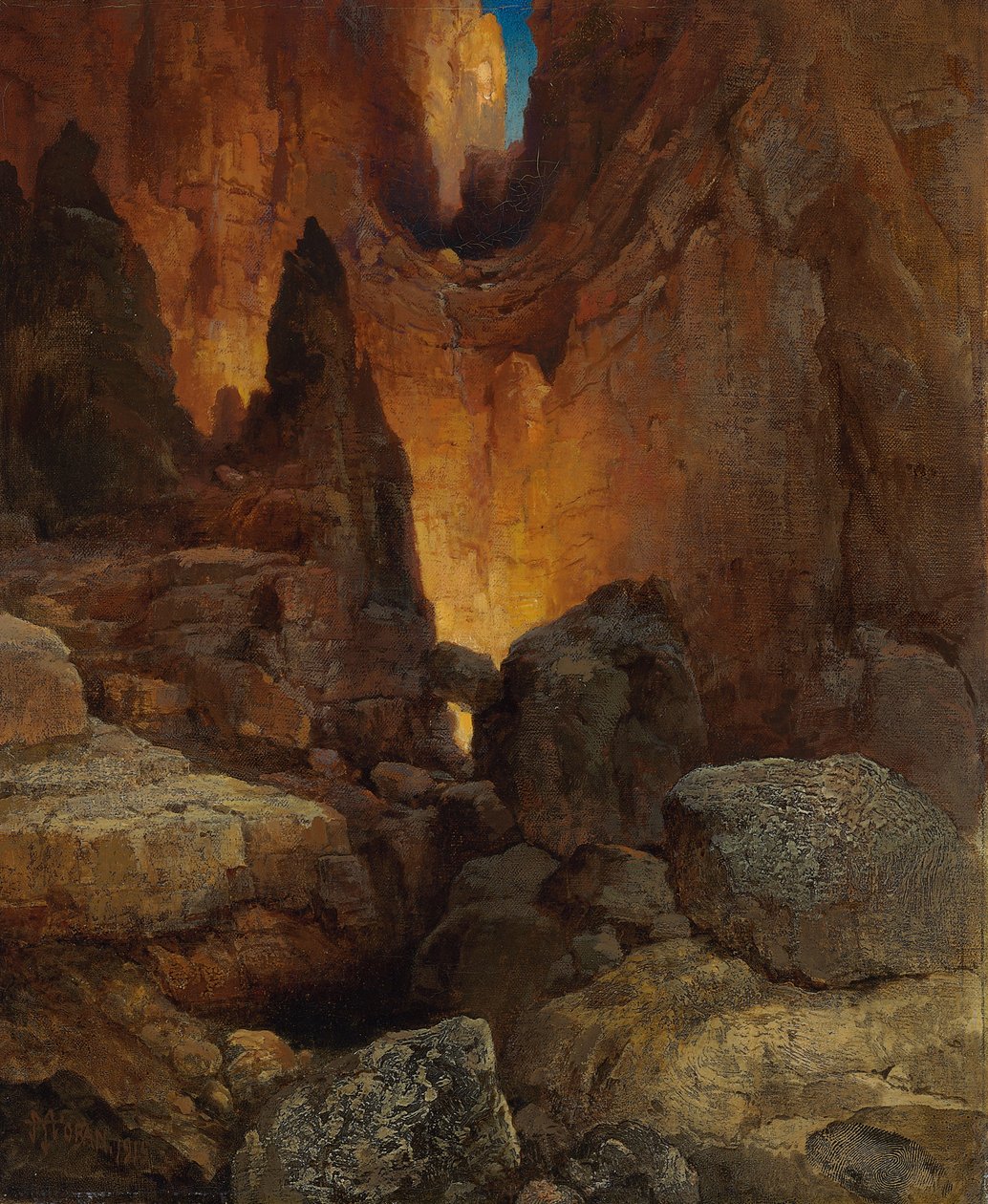 边峡谷，亚利桑那大峡谷，1915年 作者 托马斯·莫兰