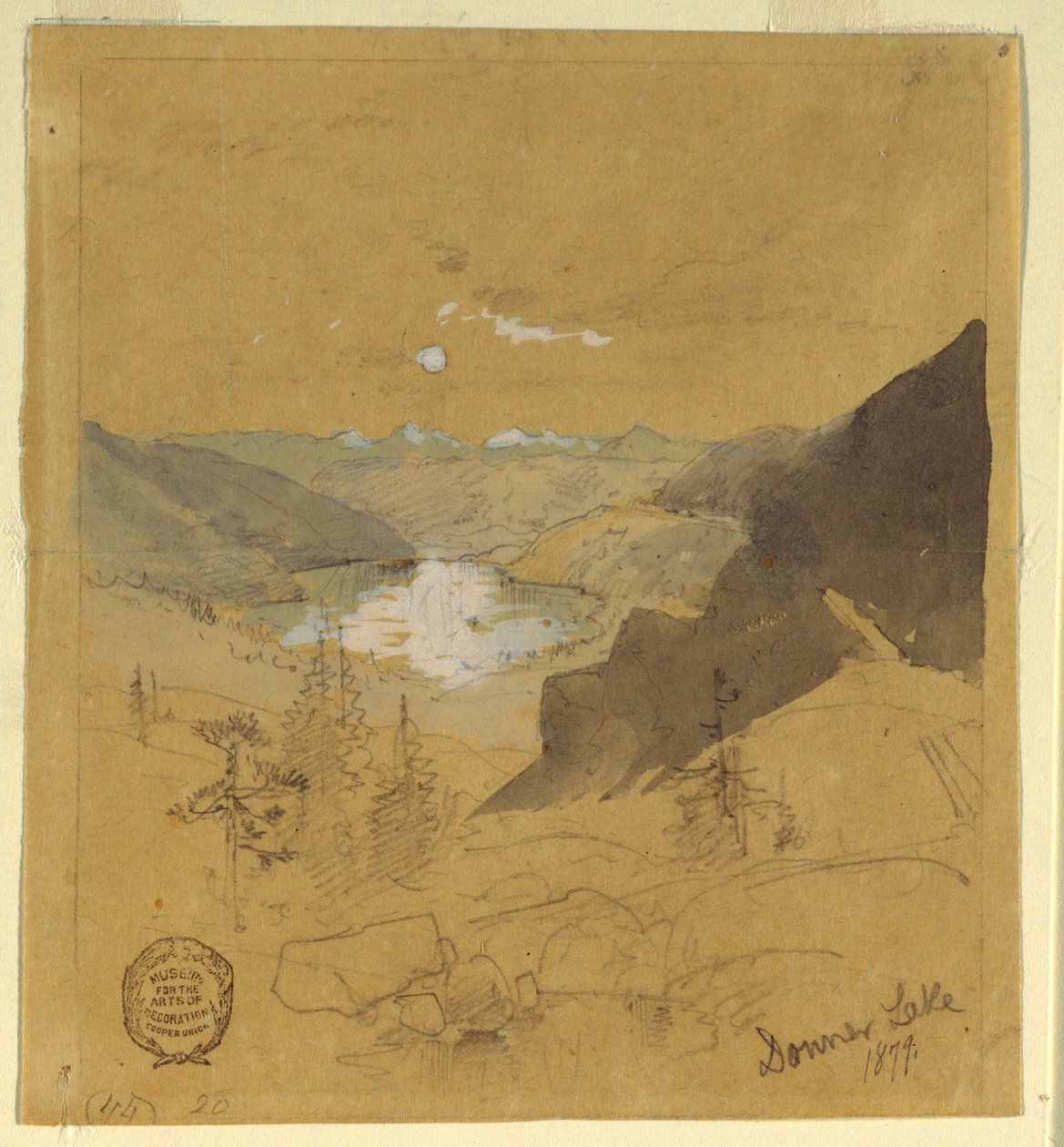 绘图，多纳湖，1879 年 作者 托马斯·莫兰