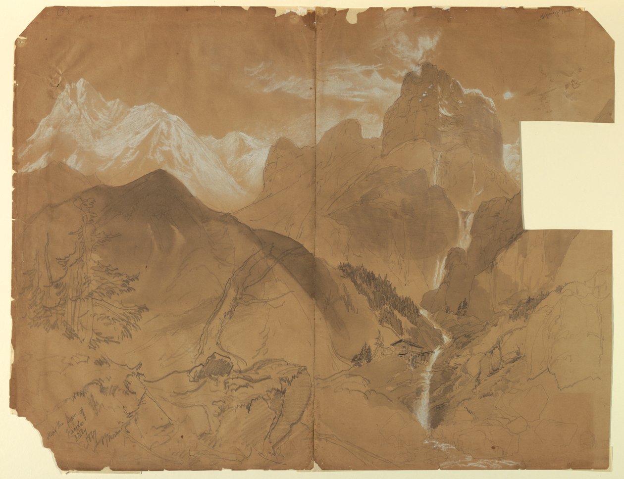 绘画，意大利费多山口附近，1867 年 作者 托马斯·莫兰