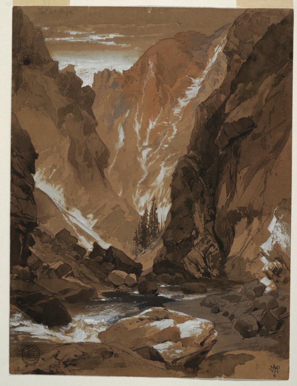 绘画，科罗拉多州托尔特克峡谷，1881 年 作者 托马斯·莫兰