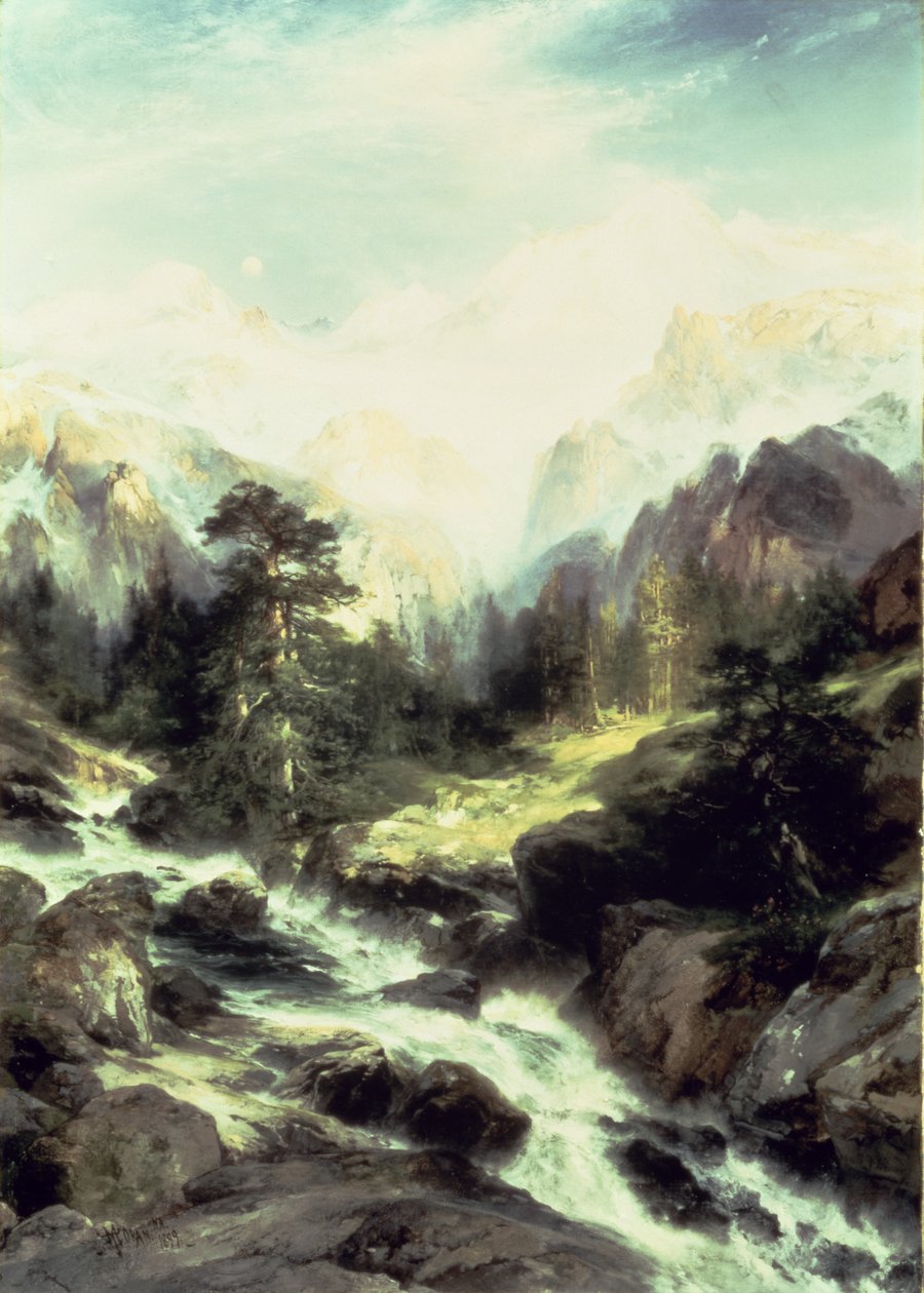 在提顿山脉，1899年 作者 托马斯·莫兰