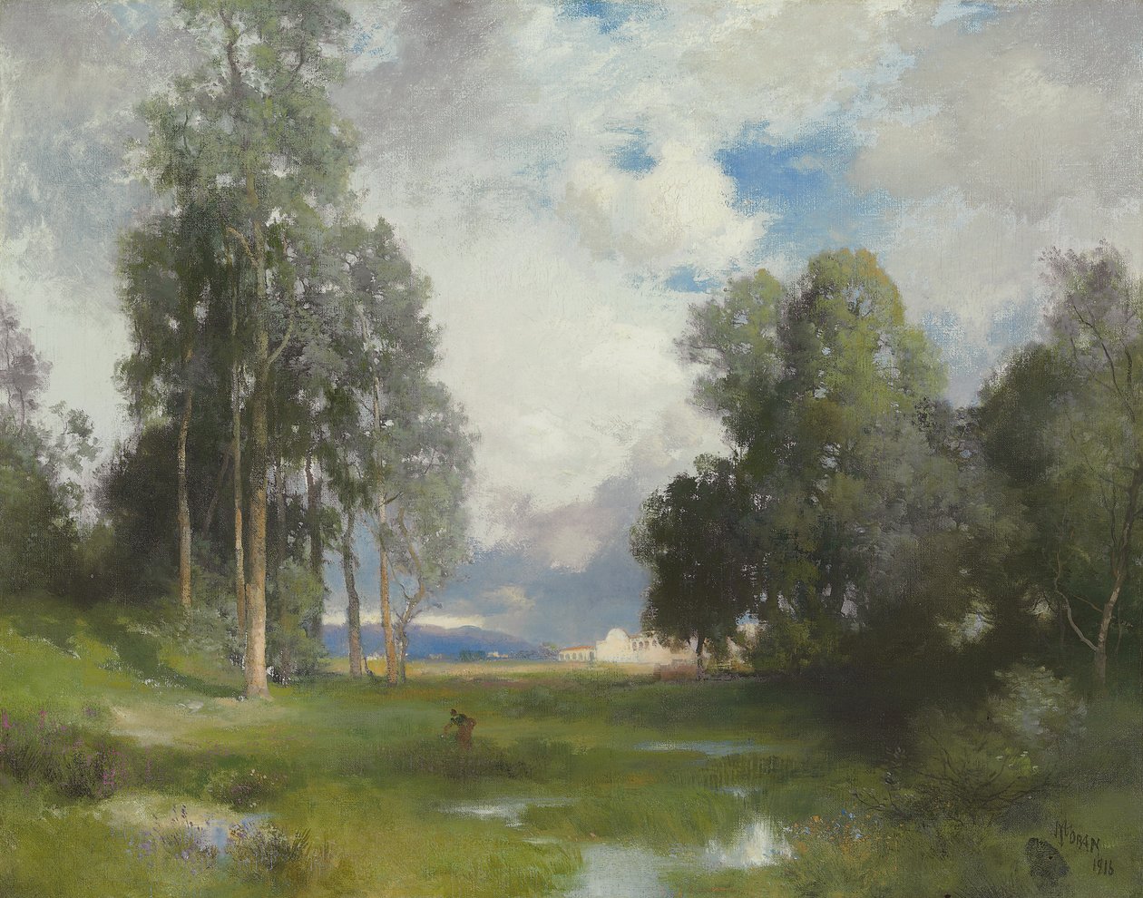 圣巴巴拉教堂（Santa Barbara Mission），1916年 作者 托马斯·莫兰