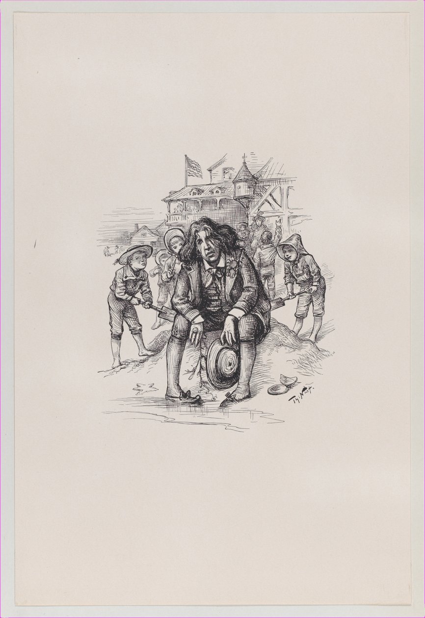 奥斯卡在海边，1882年8月26日，1882年8月26日。 作者 托马斯·纳斯特