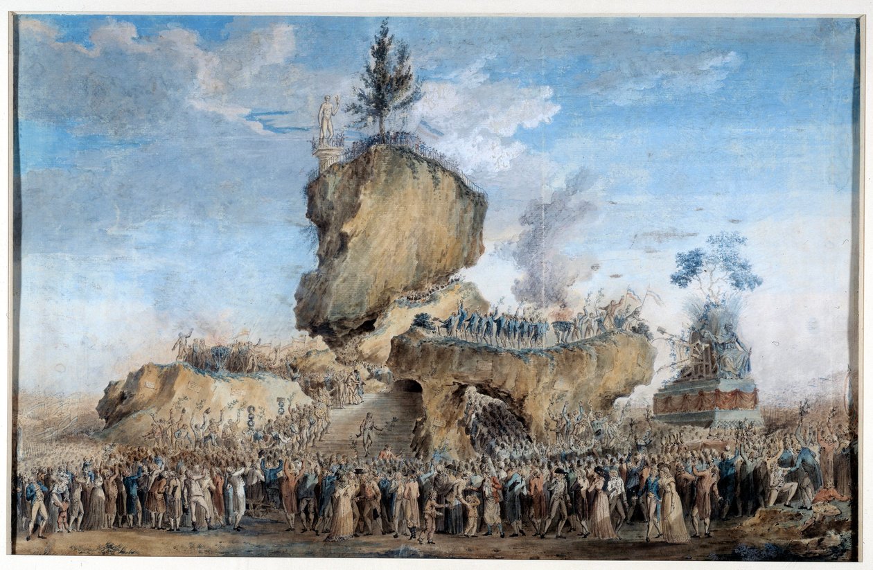 Feast of the Supreme Being on the Field of March in 1793. Painting by Thomas Naudet (1778 - 1810) 作者 托马斯·诺德（Thomas Naudet）