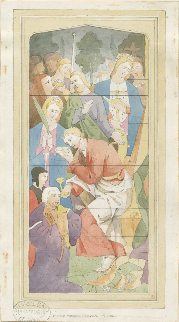 Biddulph（New）Church-水彩作品，nd [？1837]（绘画） 作者 托马斯·佩普洛伍德