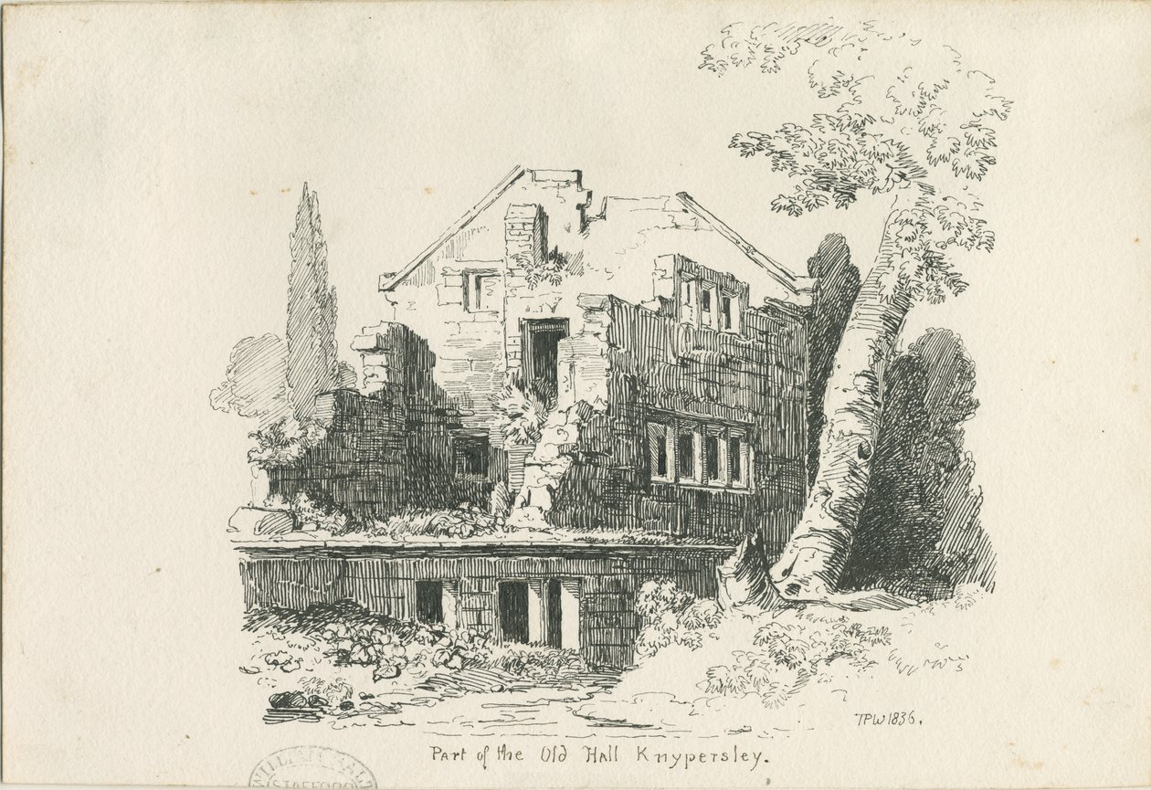 Biddulph-Knypersley Hall [old]：钢笔和墨水素描 作者 托马斯·佩普洛伍德