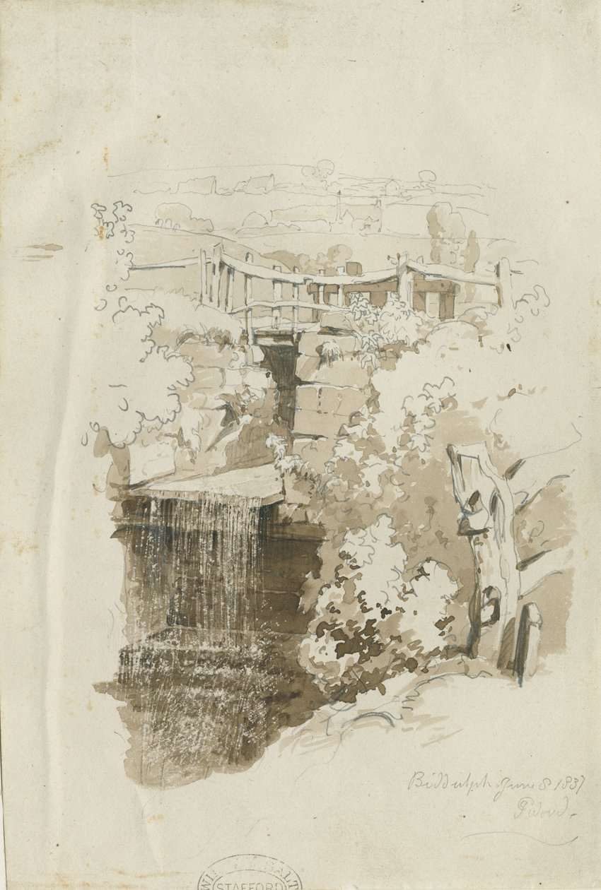 Biddulph-农村风貌：铅笔和水墨画，1837年6月8日（绘画） 作者 托马斯·佩普洛伍德