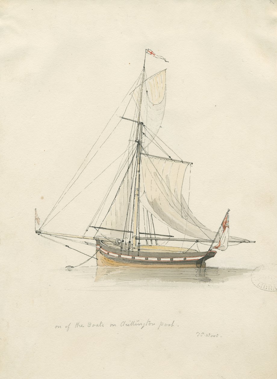 奇灵顿公园-游泳池：钢笔和水彩绘画，编号[1837-1838]（绘画） 作者 托马斯·佩普洛伍德