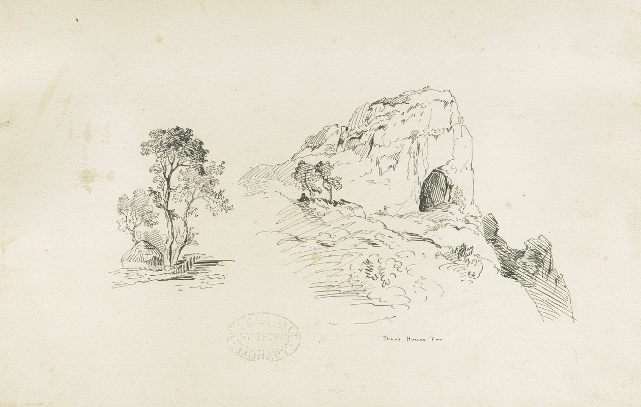 Dovedale-景观：钢笔和墨水绘画，nd [1817-1845]（绘画） 作者 托马斯·佩普洛伍德