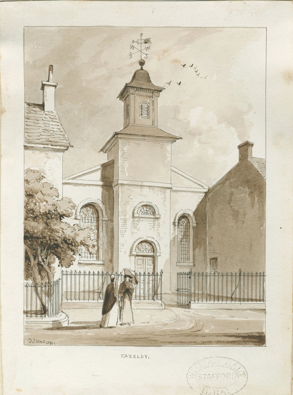 Fazeley Chapel：钢笔画 作者 托马斯·佩普洛伍德
