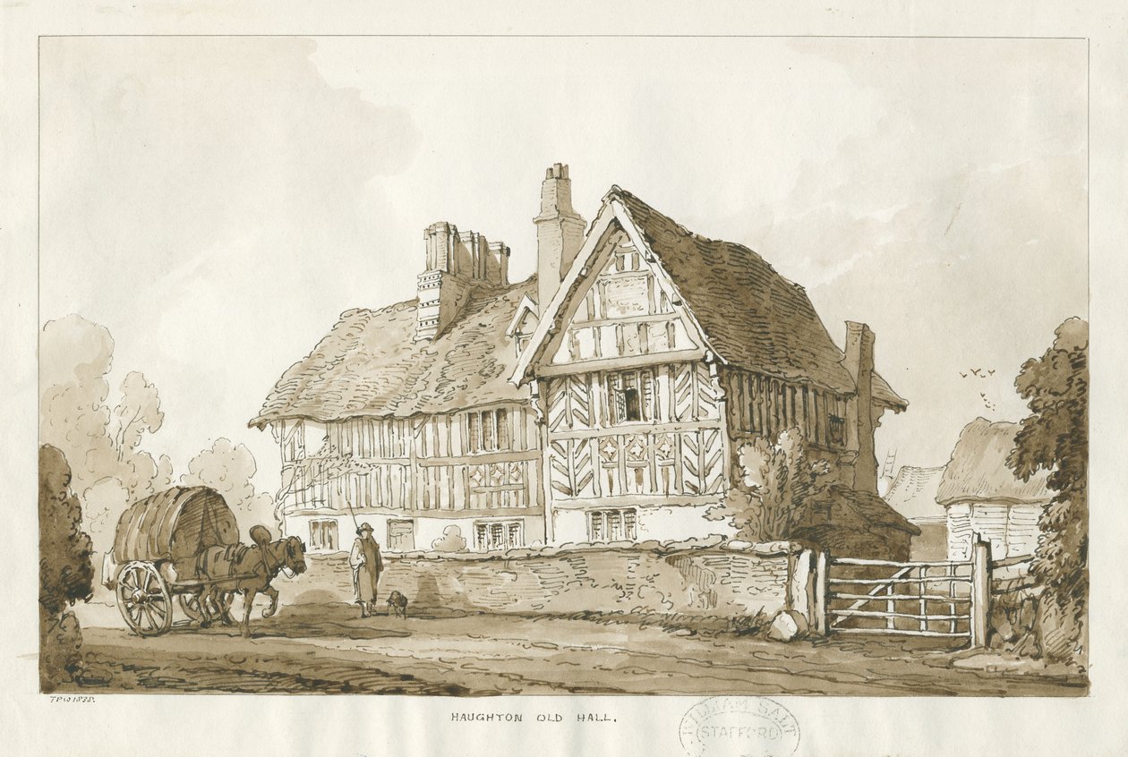 霍顿-老厅：棕褐色绘画，1838年 作者 托马斯·佩普洛伍德