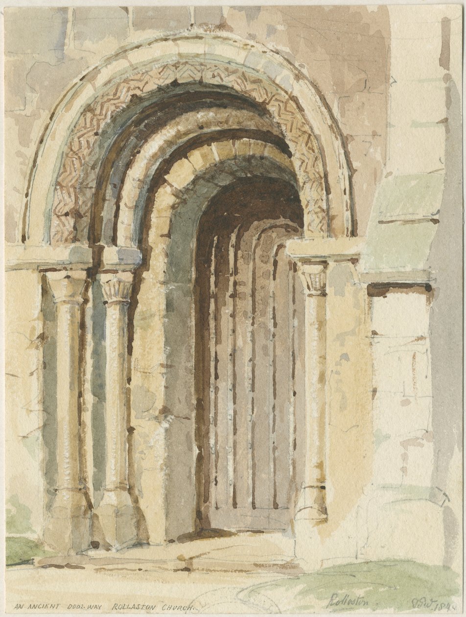 罗尔斯顿教堂：水彩画，184 [4] 作者 托马斯·佩普洛伍德