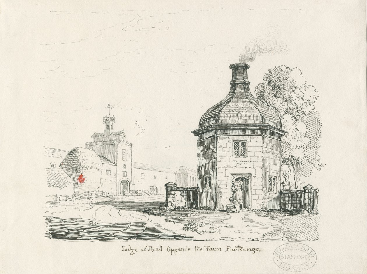 Tixall-Lodge：钢笔画 作者 托马斯·佩普洛伍德