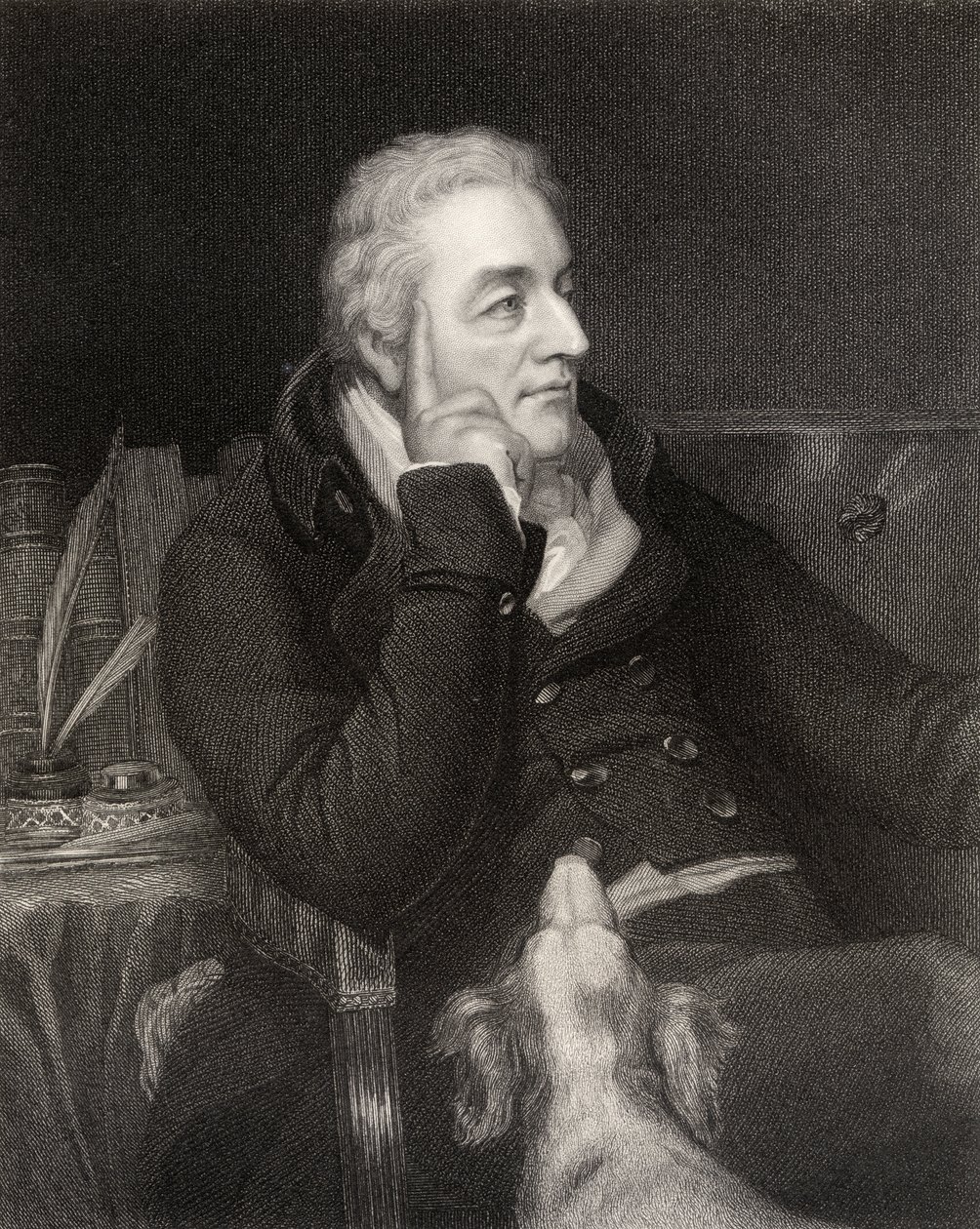 乔治温德姆，埃格蒙特第三伯爵，由HR Cook（1817-1847）镌刻，来自&39;国家肖像画廊，第四卷&39;，出版于1835年 作者 托马斯·菲利普斯