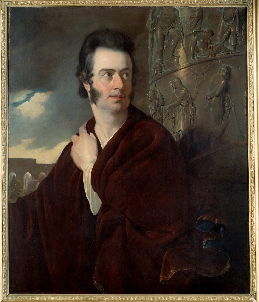 Presume portrait of Lord Byron (1788 - 1824) British poet. Painting by Thomas Phillips (1770-1845) Ec. Ang. 作者 托马斯·菲利普斯