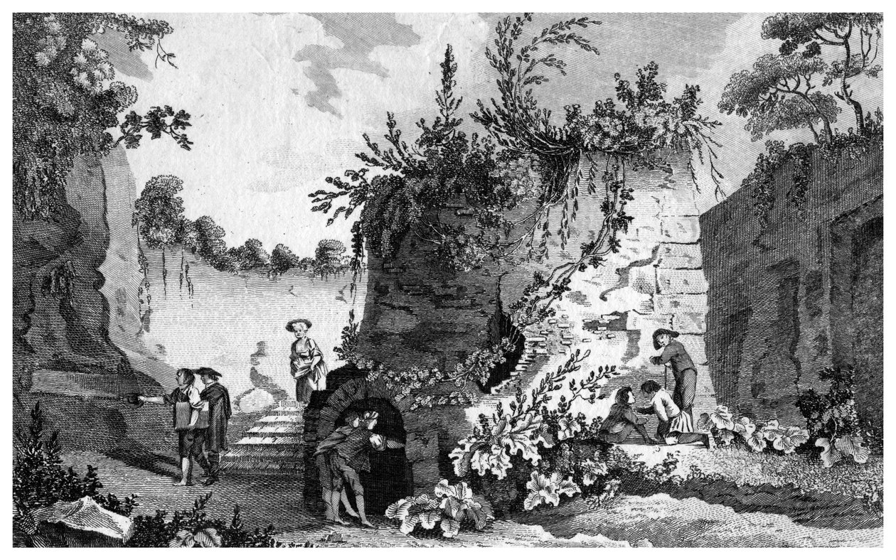 1788年，意大利那不勒斯附近的维吉尔墓。 作者 托马斯·普拉滕