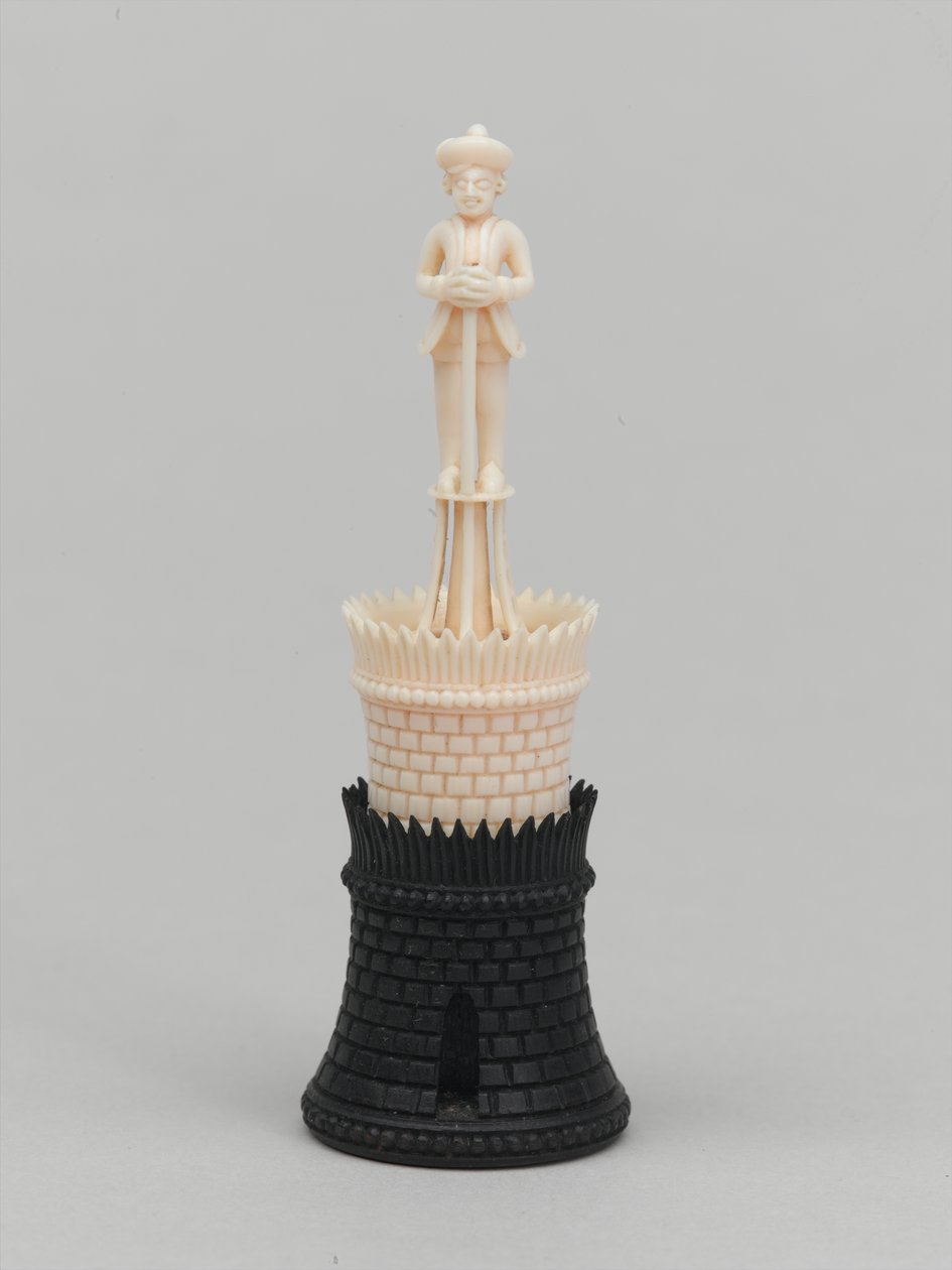 Black rook, chess piece, India 作者 托马斯·罗伯特·韦