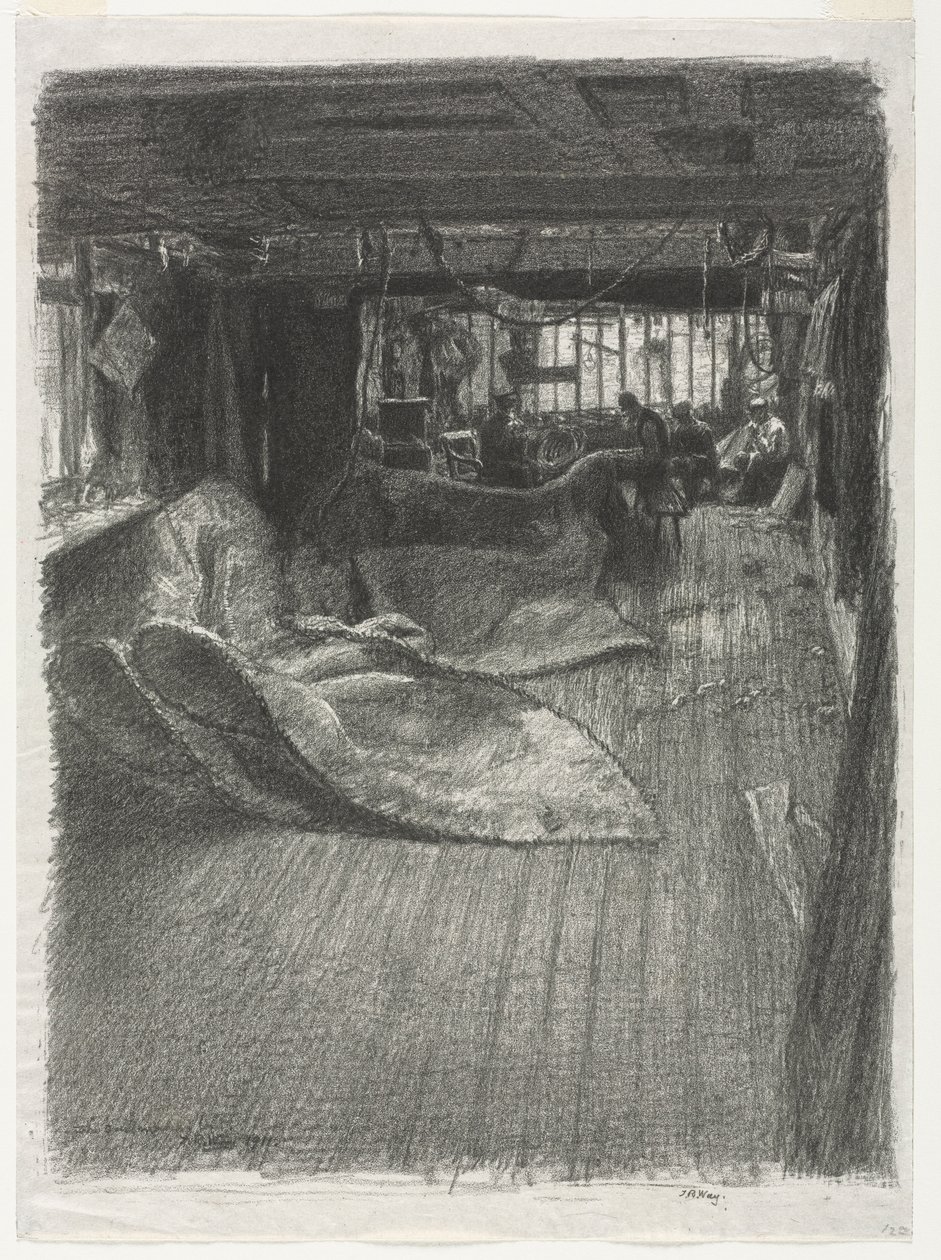 Sailmakers阁楼，1911年。 作者 托马斯·罗伯特·韦