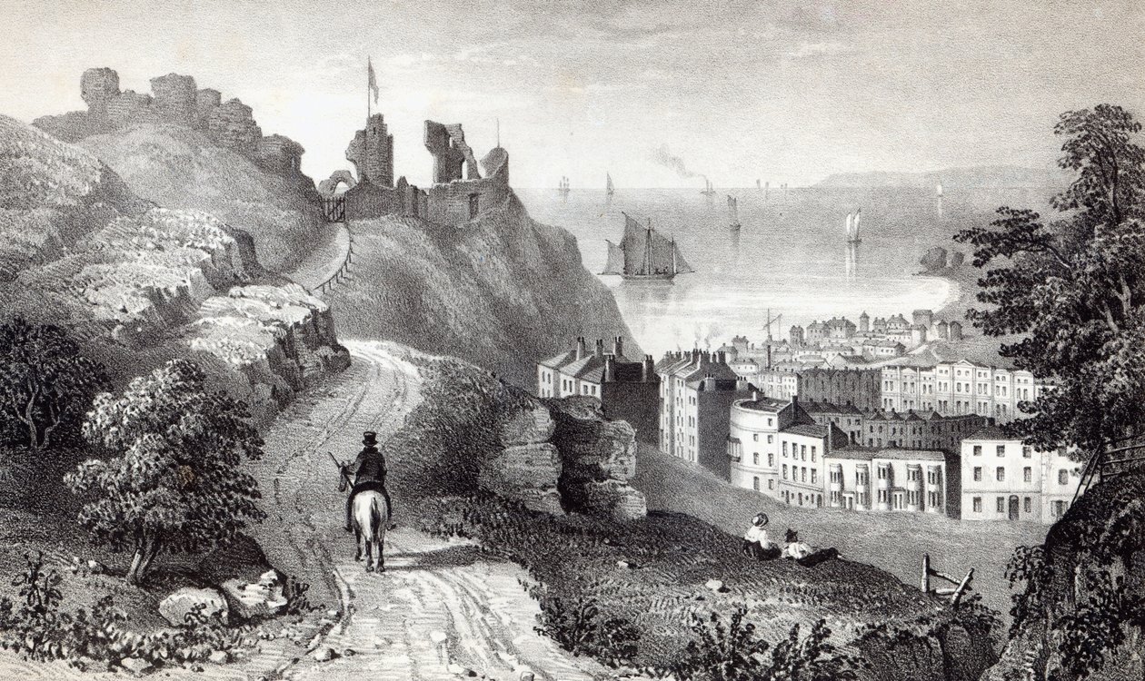 来自Revd W. Wallinger&39;s Plantation的黑斯廷斯城堡，由R. Martin雕刻而成 作者 托马斯·罗斯