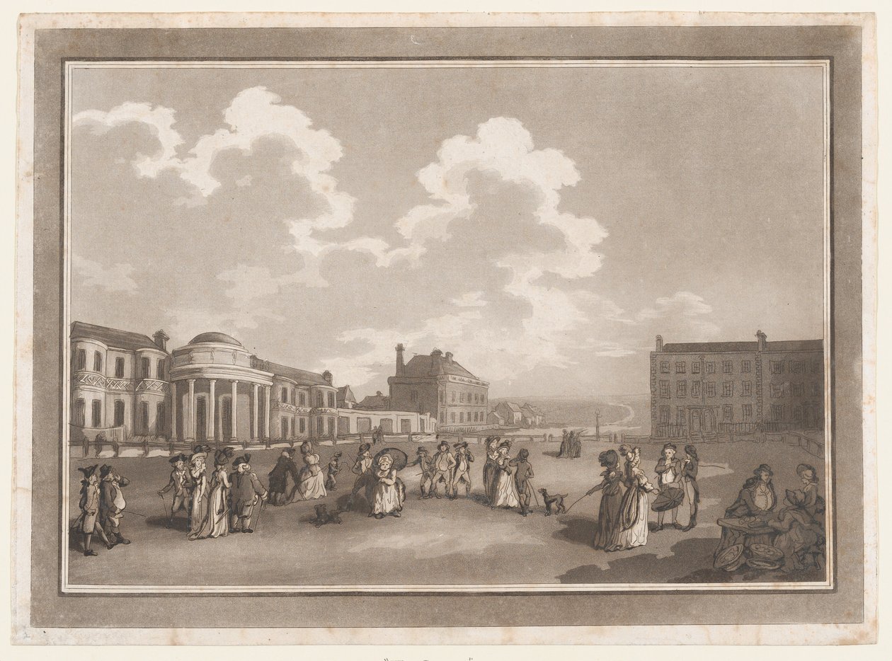 The Steine An Excursion to Brighthelmstone, June 1, 1790., June 1, 1790.创作者：Thomas Rowlandson, Samuel Alken. 作者 托马斯·罗兰森，塞缪尔·阿尔肯