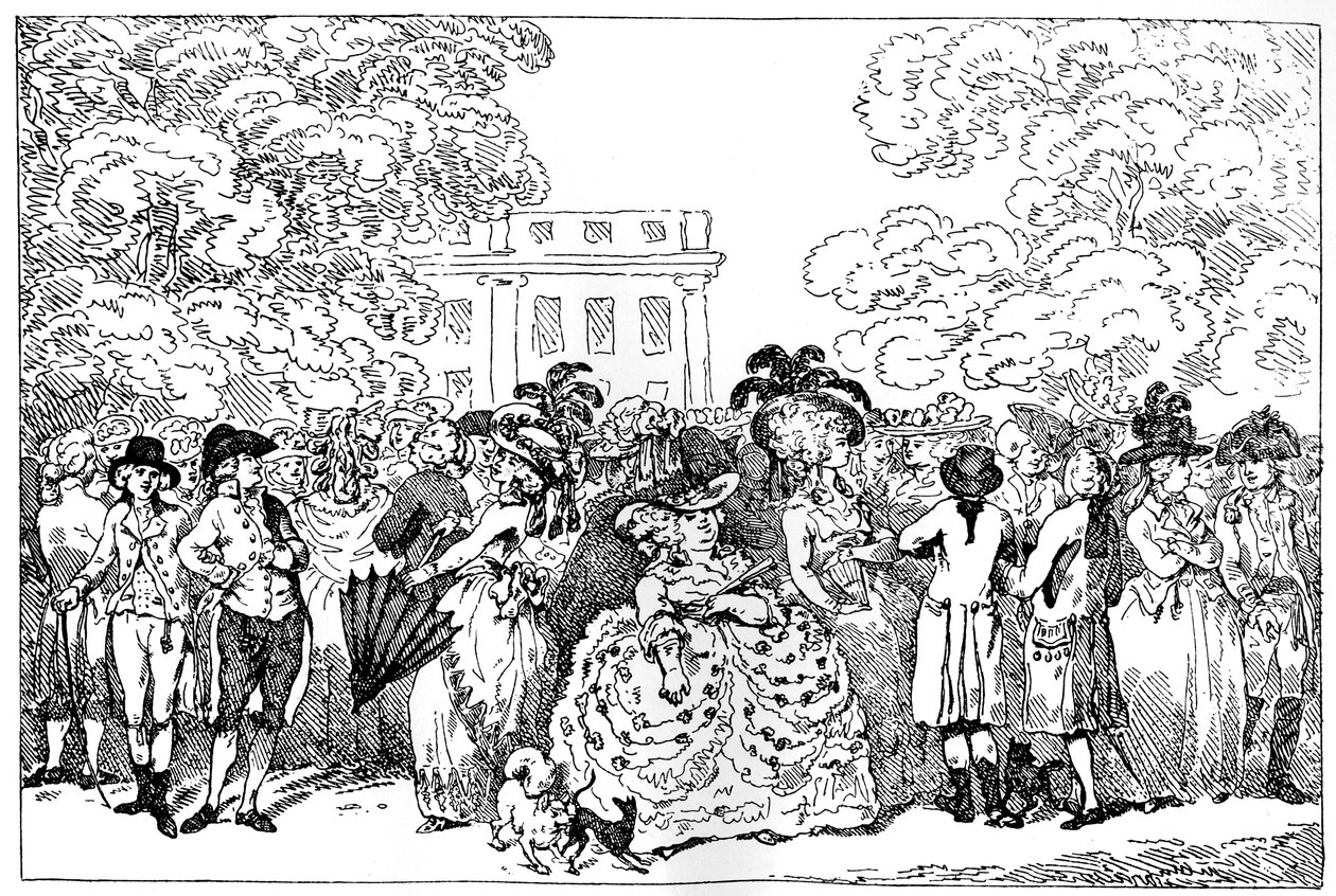 1784年或1784年的每日时尚。 作者 托马斯·罗兰森