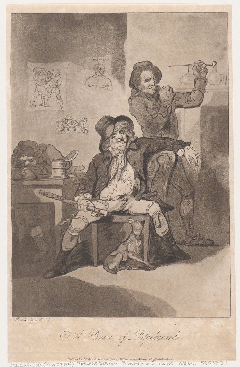 A Brace of Blackguards, June 20, 1789.，1789年6月20日。 作者 托马斯·罗兰森