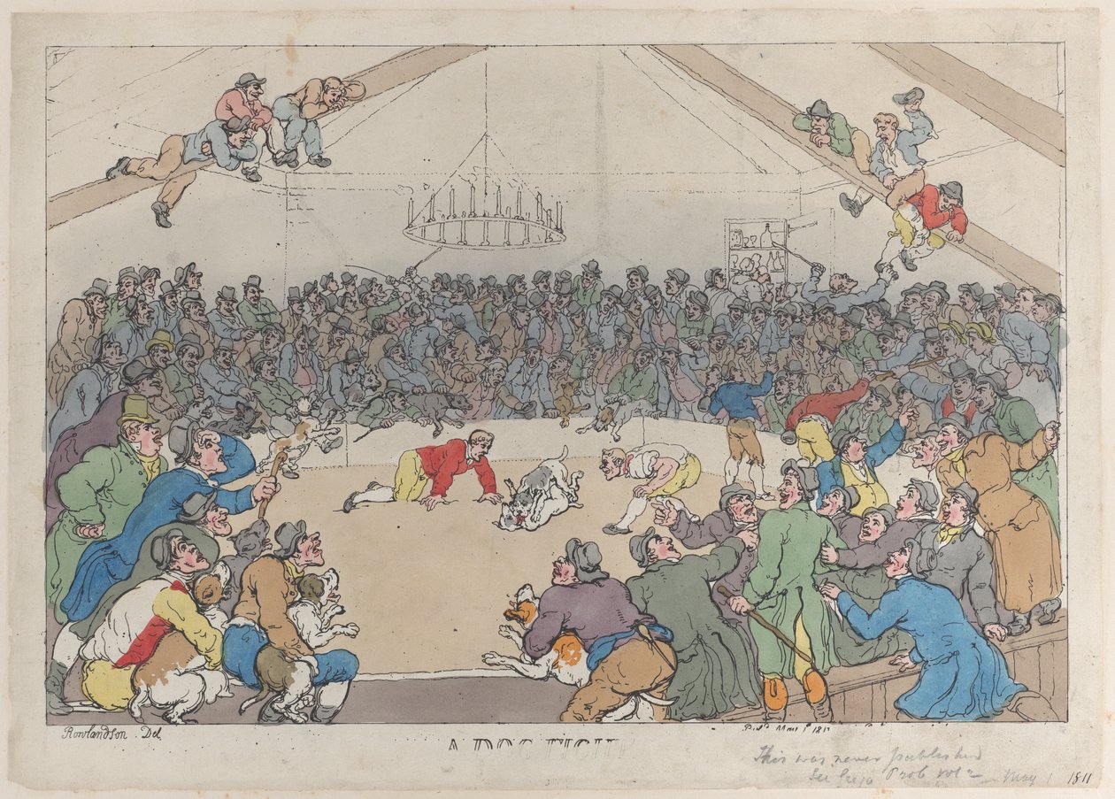 A Dog Fight, May 1, 1811., May 1, 1811. 作者 托马斯·罗兰森