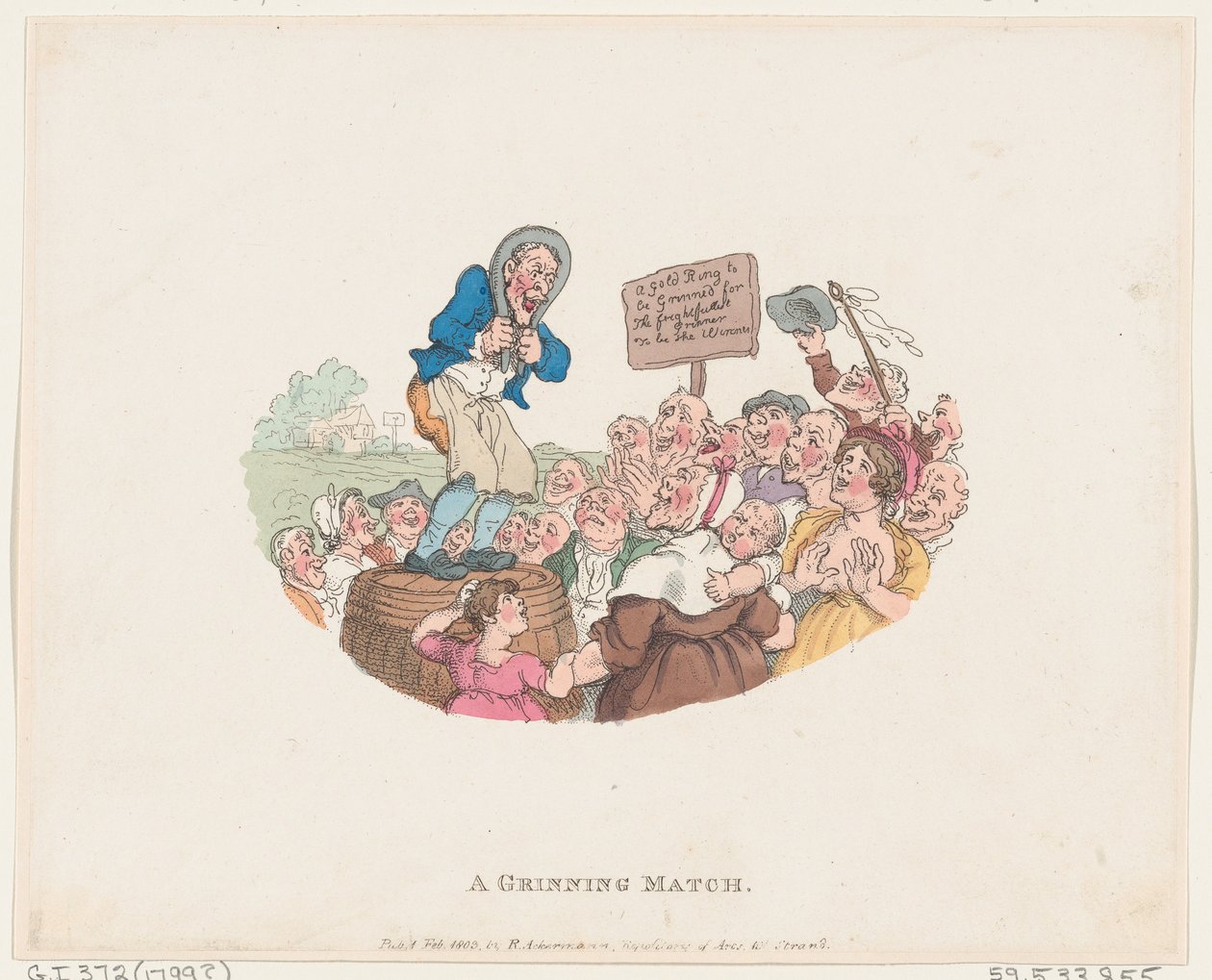 A Grinning Match, February 1, 1803., February 1, 1803. 作者 托马斯·罗兰森