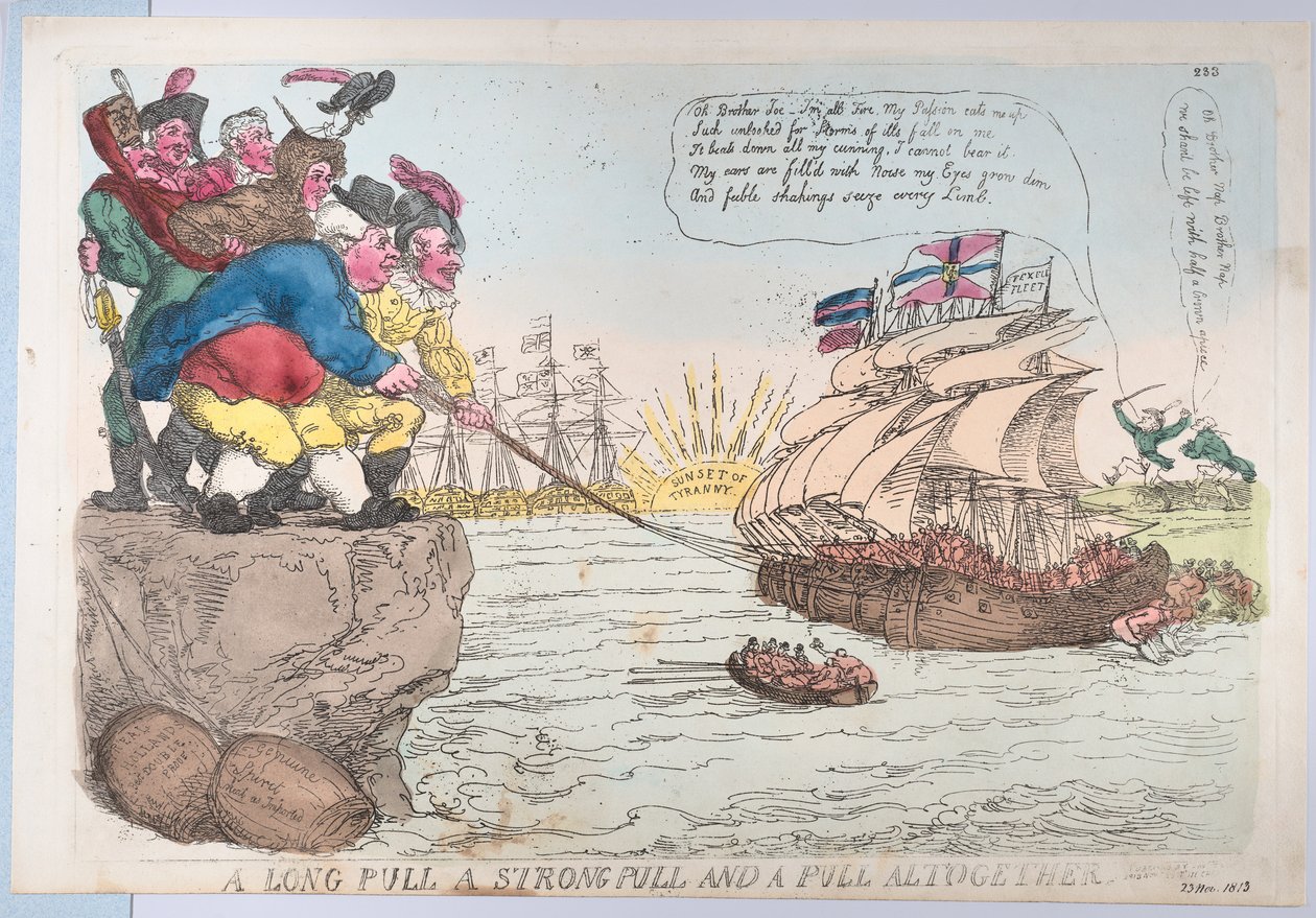 A Long Pull A Strong Pull and a Pull Altogether, November 25, 1813., November 25, 1813. 作者 托马斯·罗兰森