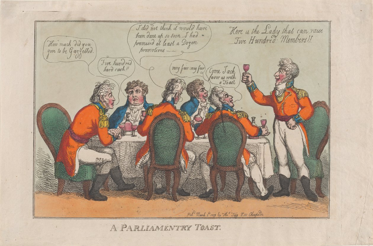 A Parliamentary Toast, March 2, 1809., March 2, 1809. 作者 托马斯·罗兰森