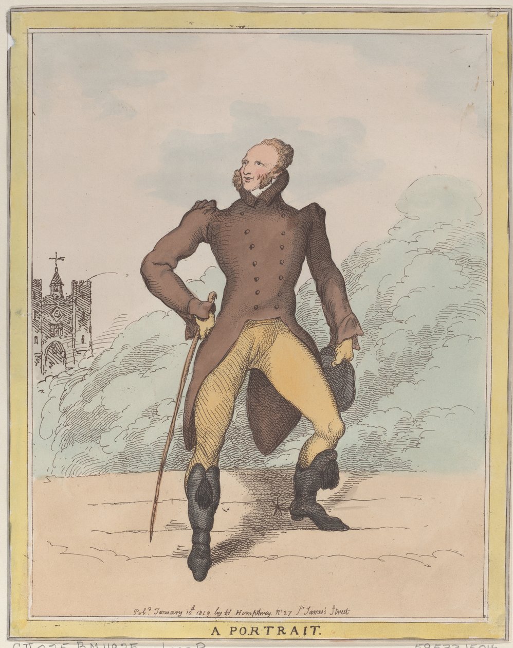 A Portrait Lord Petersham, January 10, 1812., January 10, 1812. 作者 托马斯·罗兰森