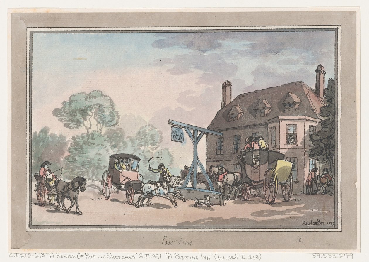 A Posting Inn, 1787., 1787. 作者 托马斯·罗兰森