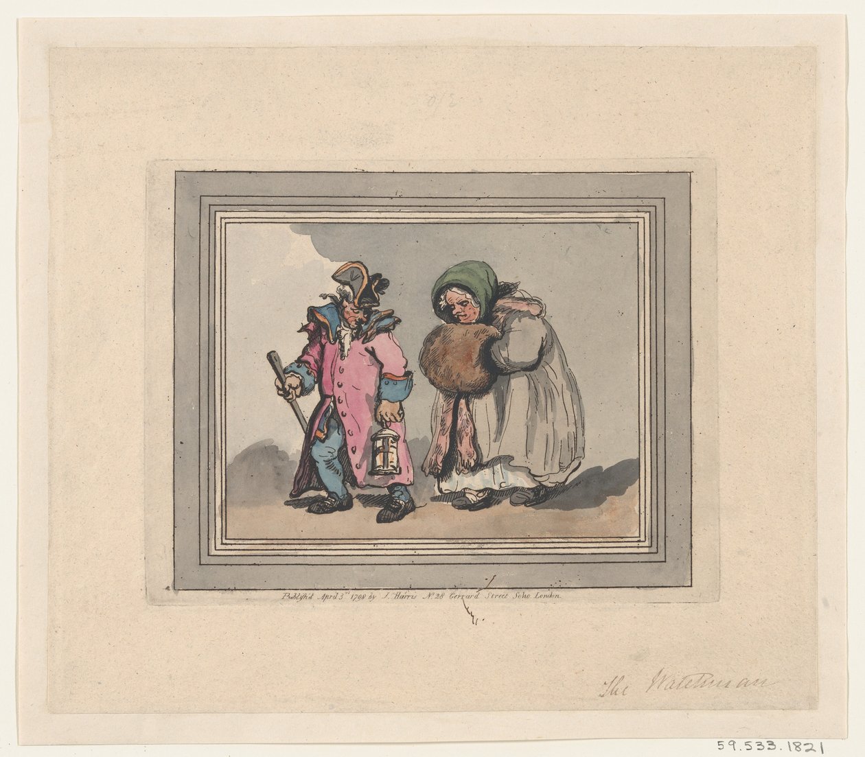 A Return from a Visit, April 3, 1798., 1798年4月3日。 作者 托马斯·罗兰森