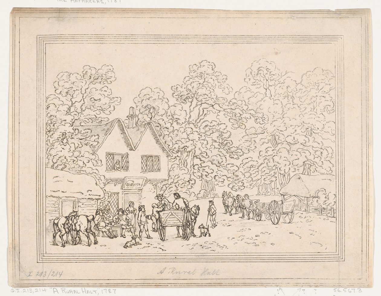 A Rural Halt, 1787., 1787. 作者 托马斯·罗兰森