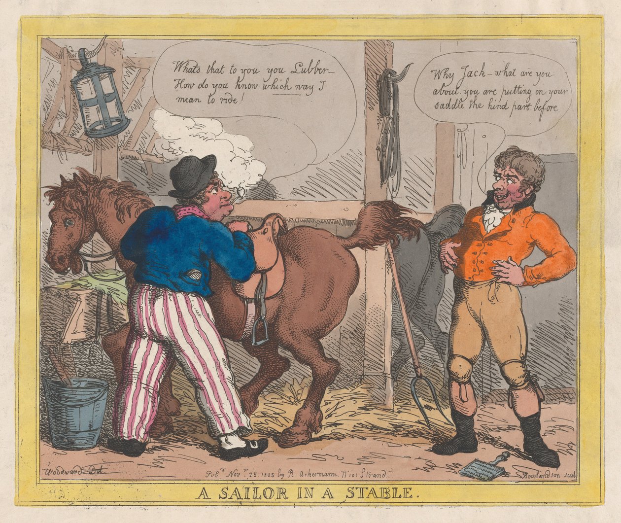 A Sailor in a Stable, November 25, 1805. , November 25, 1805. 作者 托马斯·罗兰森