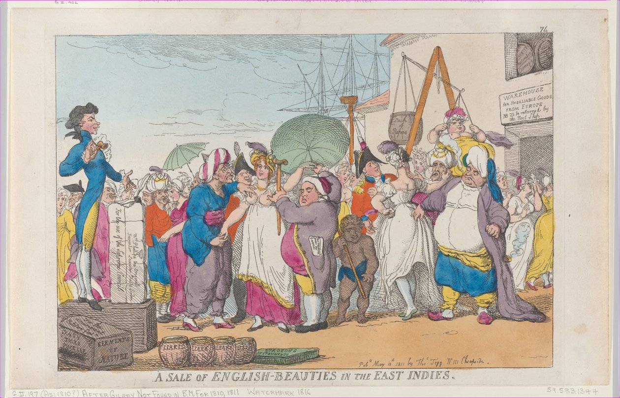 A Sale of English-Beauties in the East Indies, [May 10, 1811], reprint., [May 10, 1811], reprint. 作者 托马斯·罗兰森