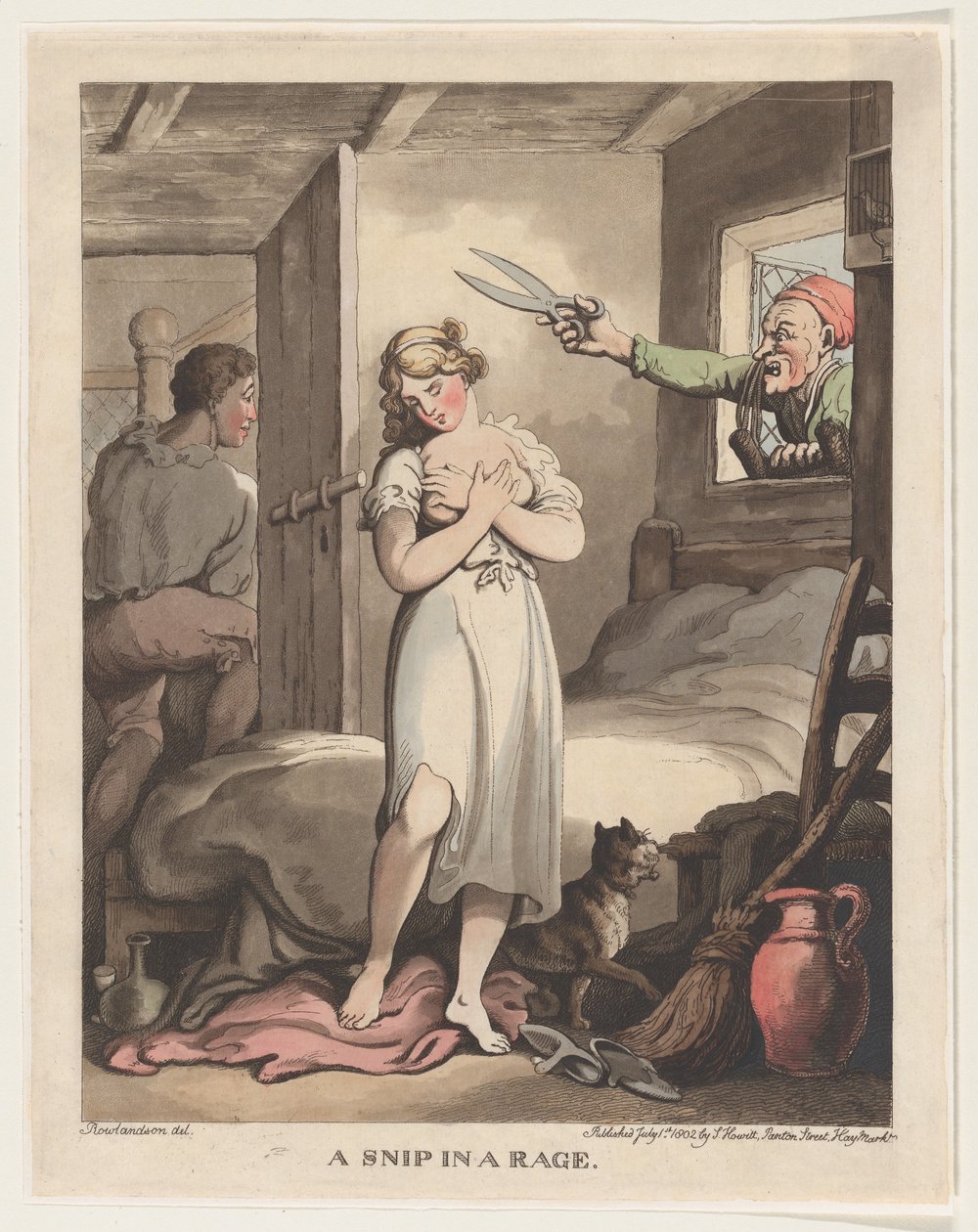 A Snip in a Rage, July 1, 1802., July 1, 1802. 作者 托马斯·罗兰森