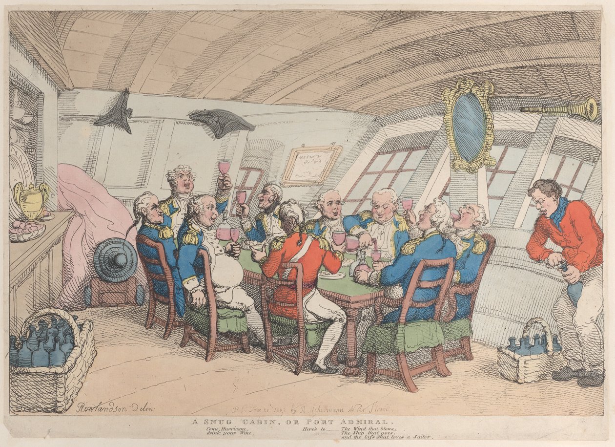 A Snug Cabin, or Port Admiral, June 21, 1808., June 21, 1808. 作者 托马斯·罗兰森