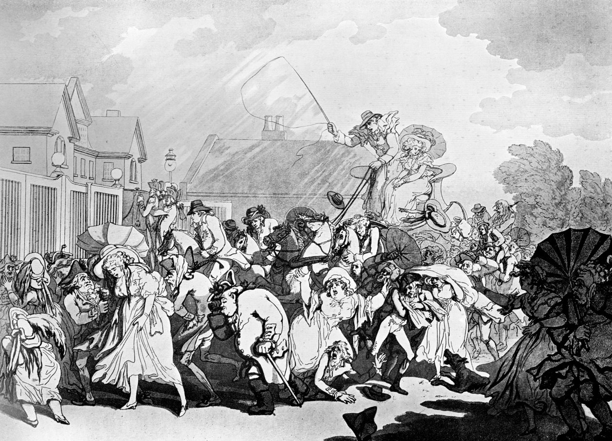 海德公园（Hyde Park）突然发生的all叫声（c1791） 作者 托马斯·罗兰森