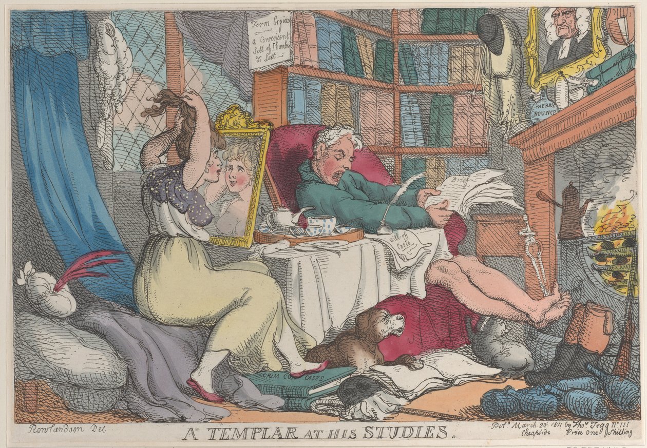 A Templar at His Studies, March 20, 1811., March 20, 1811. 作者 托马斯·罗兰森