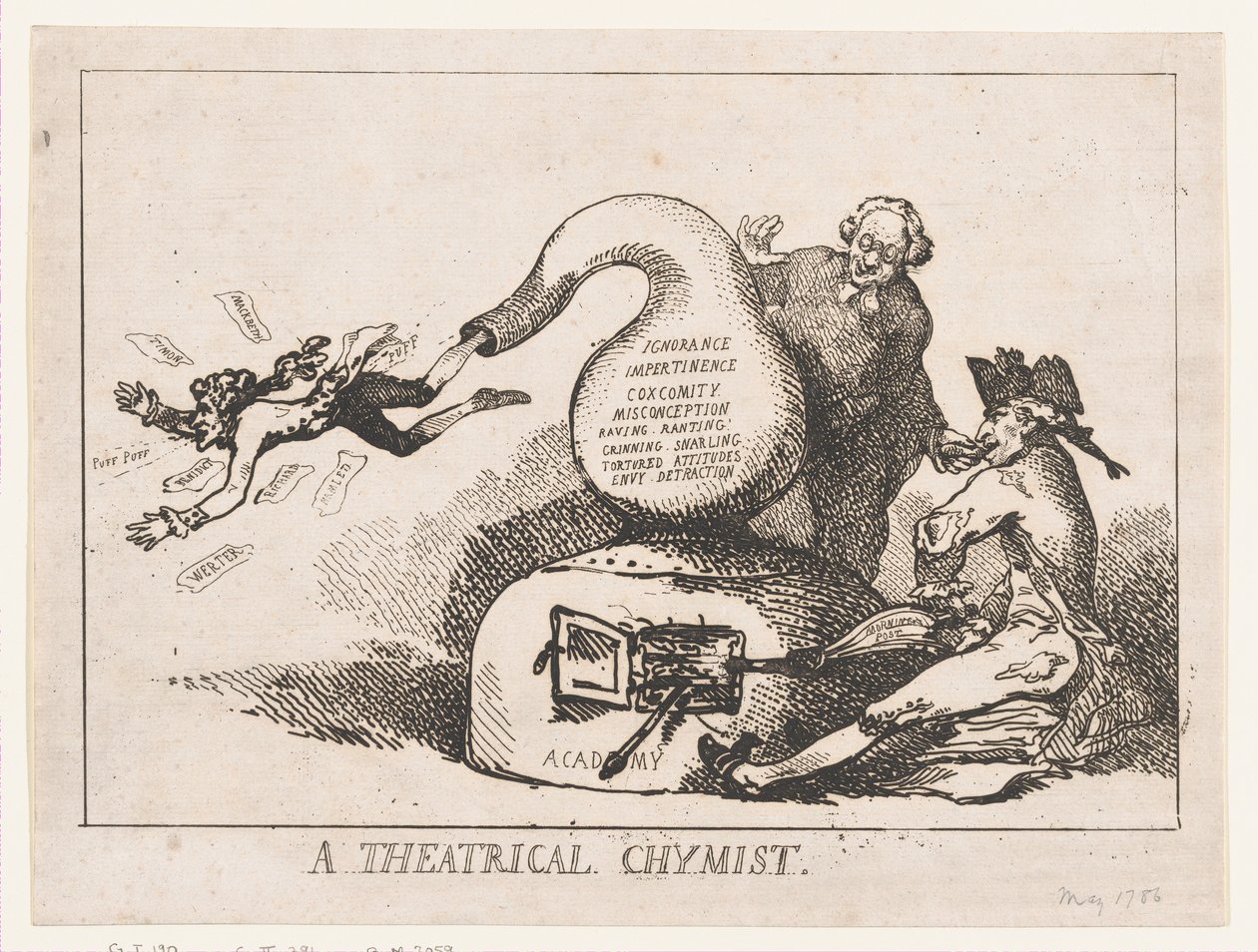 A Theatrical Chymist, May 1786., May 1786. 作者 托马斯·罗兰森