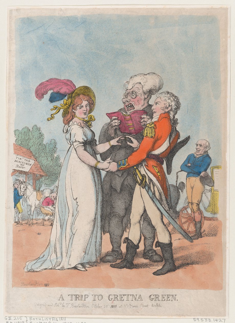 格雷特纳格林之行，1803., 1803. 作者 托马斯·罗兰森