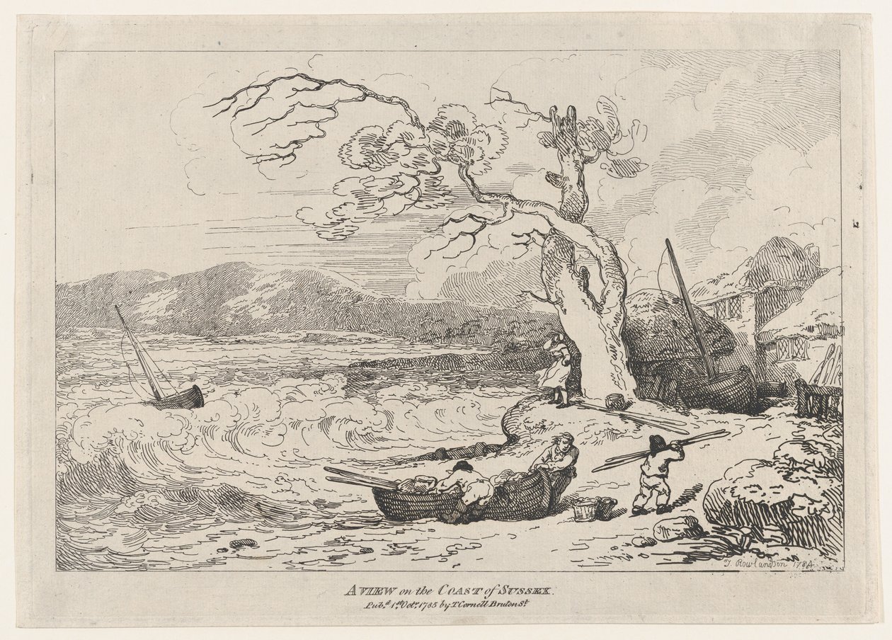 A View on the Coast of Sussex, October 1, 1785., October 1, 1785. 作者 托马斯·罗兰森