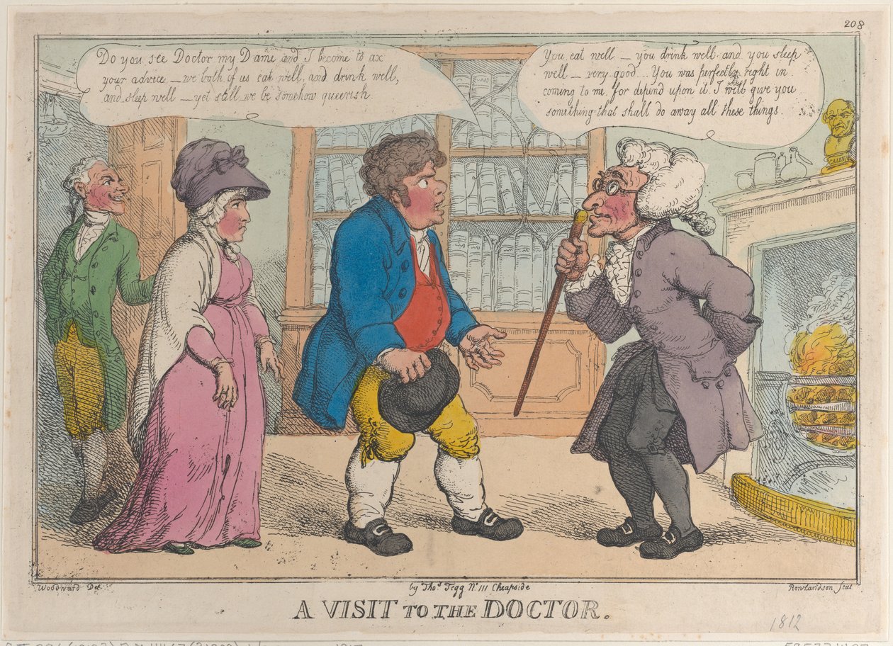 A Visit to the Doctor, 1809-12., 1809-12. 作者 托马斯·罗兰森